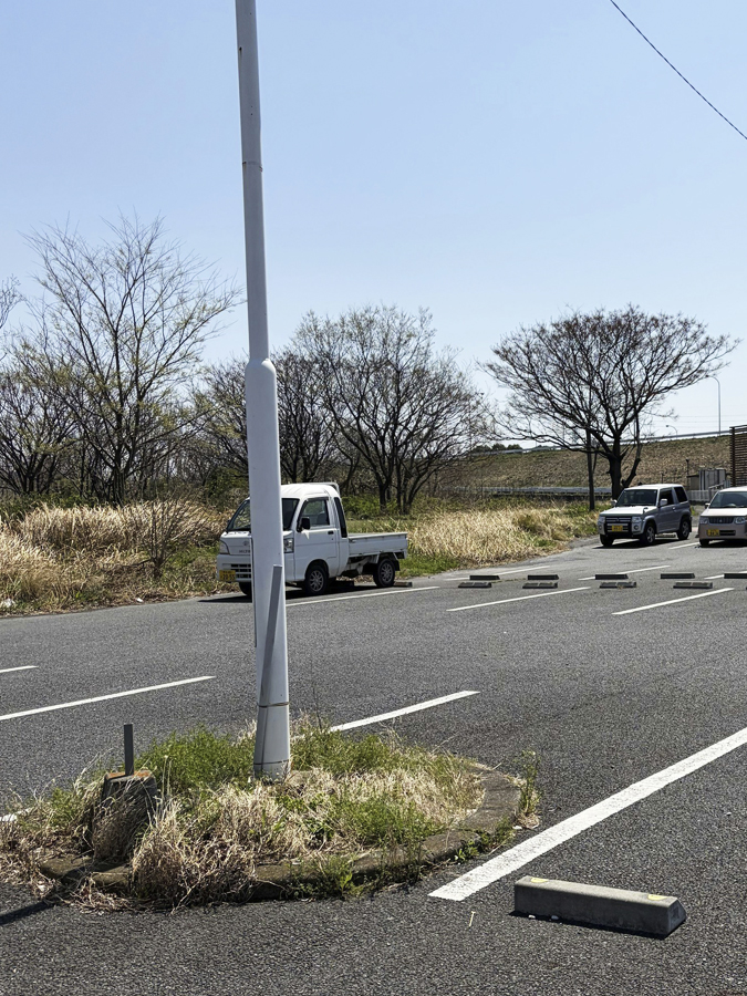 熊谷店の定期清掃では、駐車場・国道沿いの除草作業を行いました。